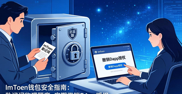 imToken钱包安全指南：助记词物理隔离+定期撤销DApp授权